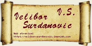 Velibor Surdanović vizit kartica